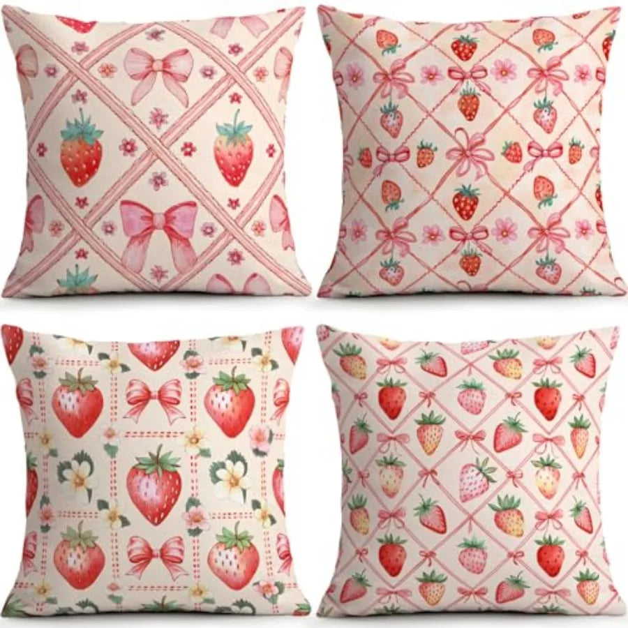 Decorative Throw Pillow Covers Set Of Four For Living Room