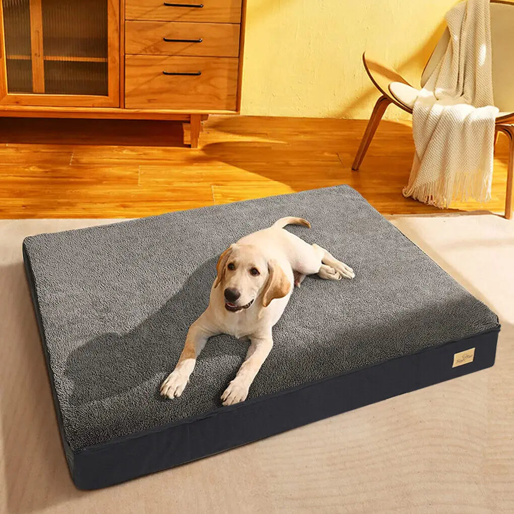 Jumbo Orthopedic Memory Foam Dog Bed With Washable Cover