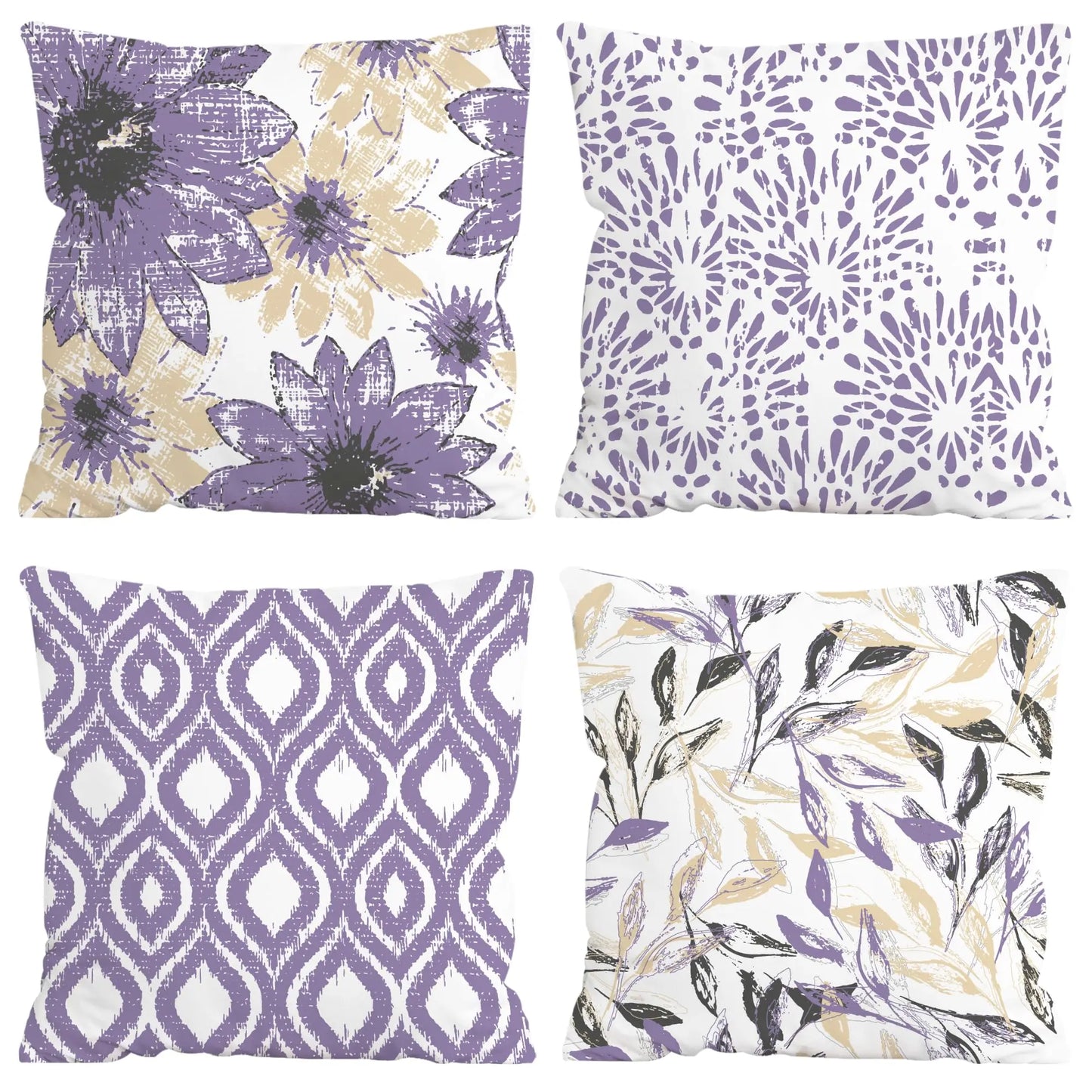 Boho Sage Floral Throw Pillow Covers Decor