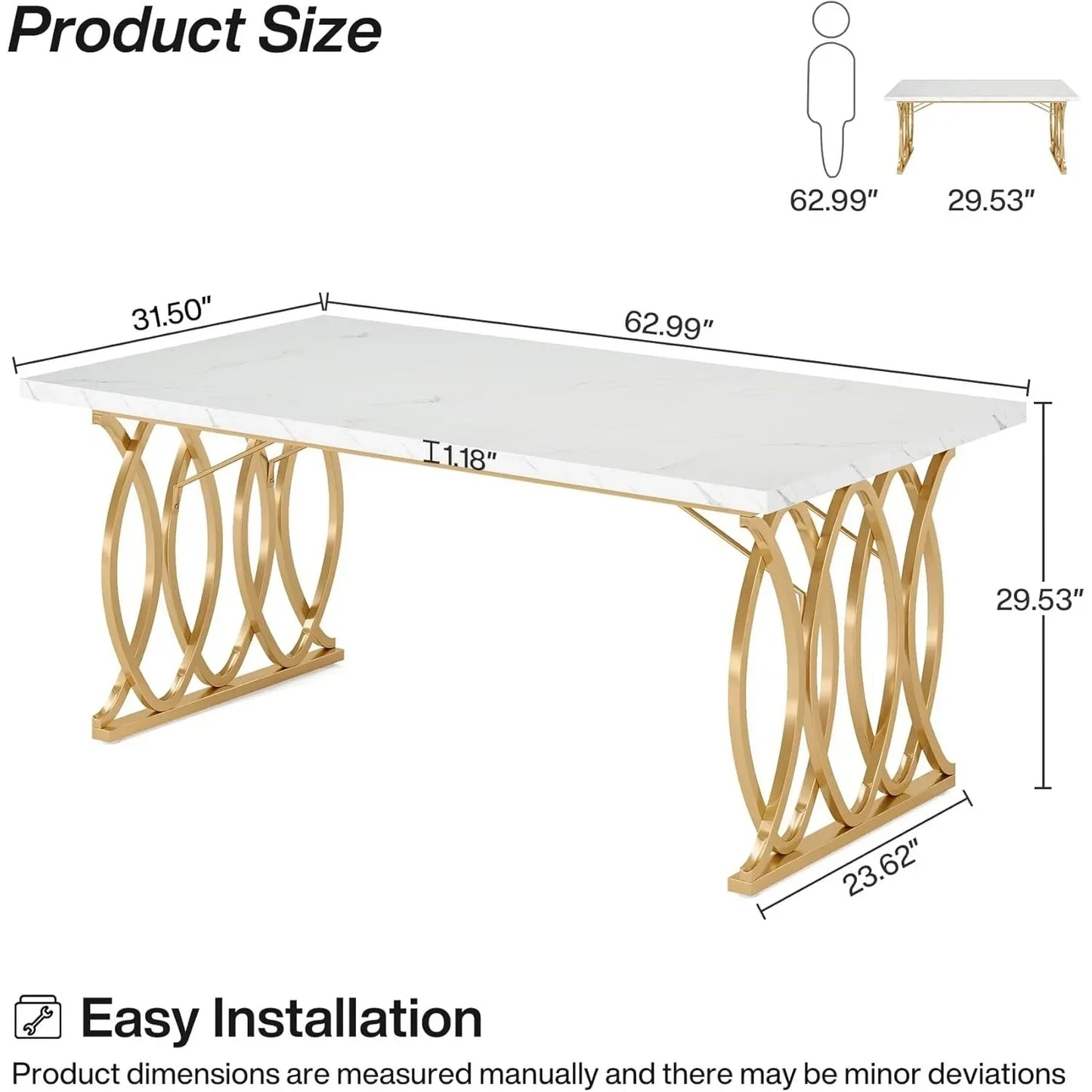 LITTLE TREE Modern Dining Table Rectangular Kitchen And Dining Furniture