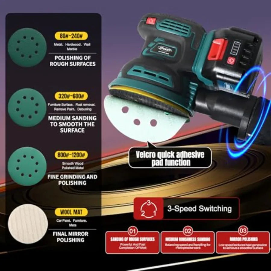 Yao Hui Huang Orbital Sander Cordless Brushless 20V Batteries