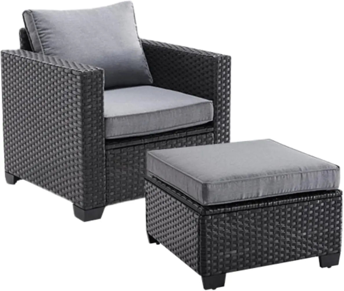 Soohow Outdoor Patio Sectional Sofa With Ottoman