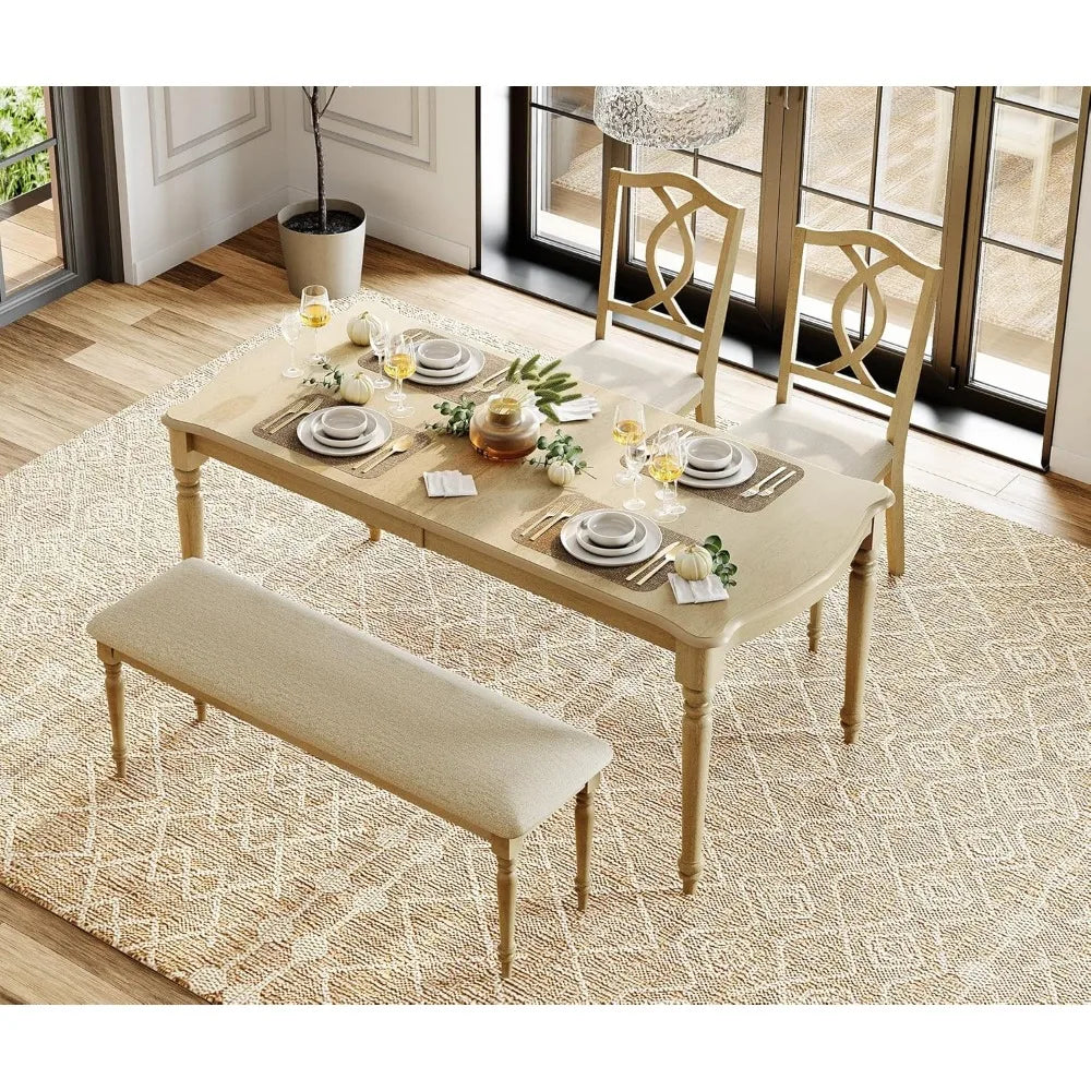 MOYU Upholstered Wood Dining Chairs Set Of 2 With Cross Back Gourd Shaped Leg