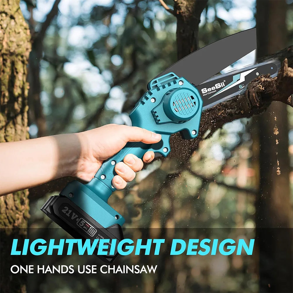Seesii Cordless Mini Chainsaw for Makita 18V Battery Wood Cutting