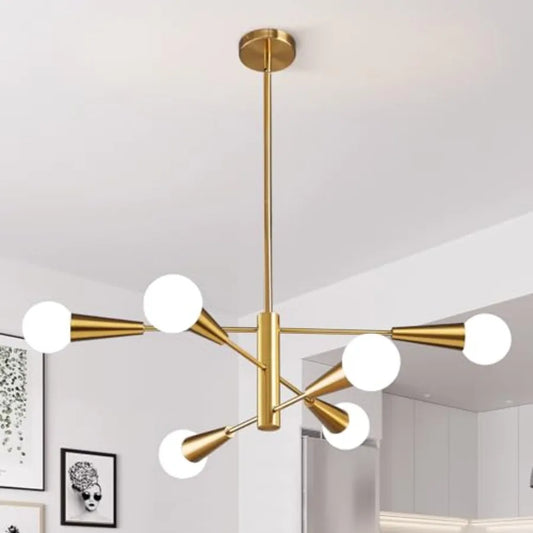 Sputnik Chandelier Modern Pendant Light E26 Mid Century Dining Fixture