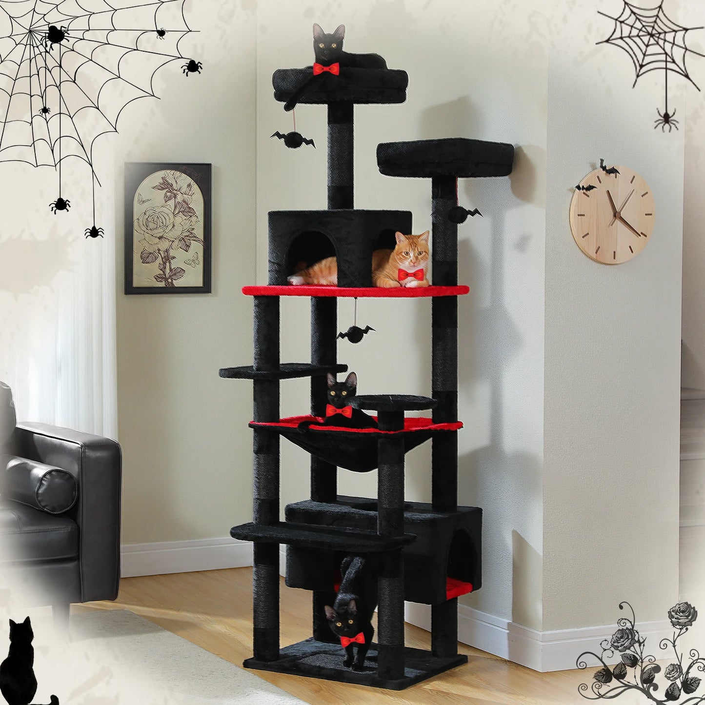 PAWZ Road Five-Tier Cat Tree Tower With Sisal Scratching Posts