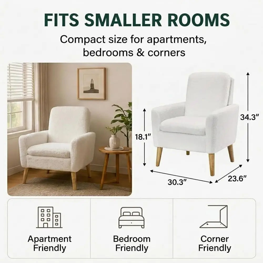 Ukmj 2 Piece Adjustable Height Upholstered Accent Chair Set For Living Room