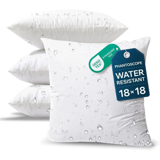 Pillow Inserts Pack of 4 Outdoor Water Resistant Hypoallergenic