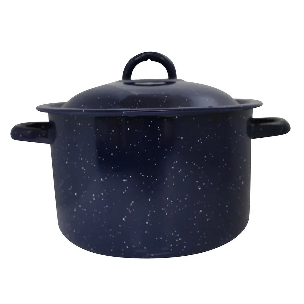 Enamel Stock Pot Durable Metal Oven Safe With Double Handles