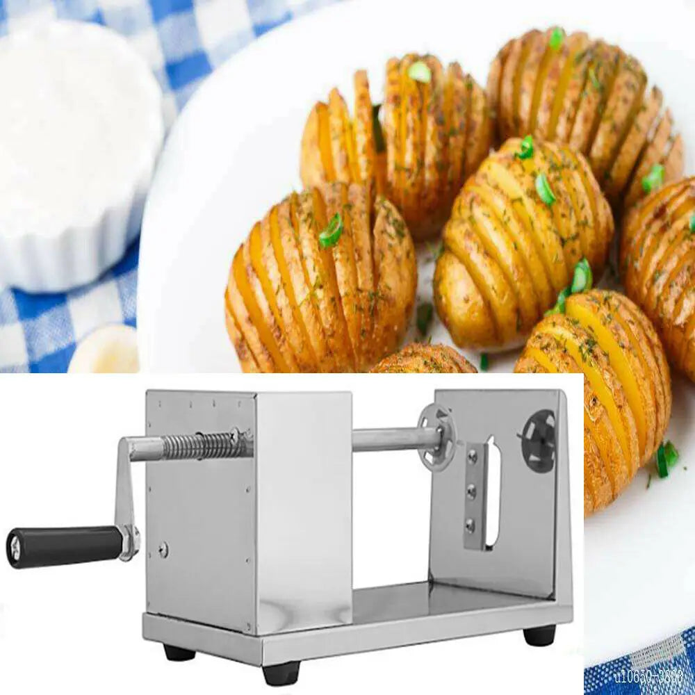 Stainless Steel Spiral Potato Chips Maker And Fruit Slice Cutter
