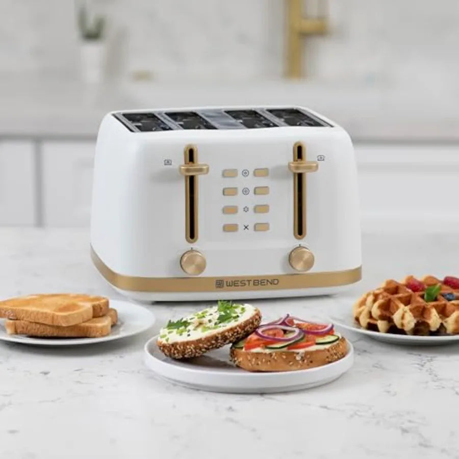 YAO HUI HUANG 4 Slice Toaster With Bagel Waffle Defrost