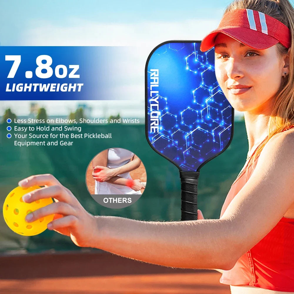 Pickleball Paddles Set of 2 with Balls and Carry Bag