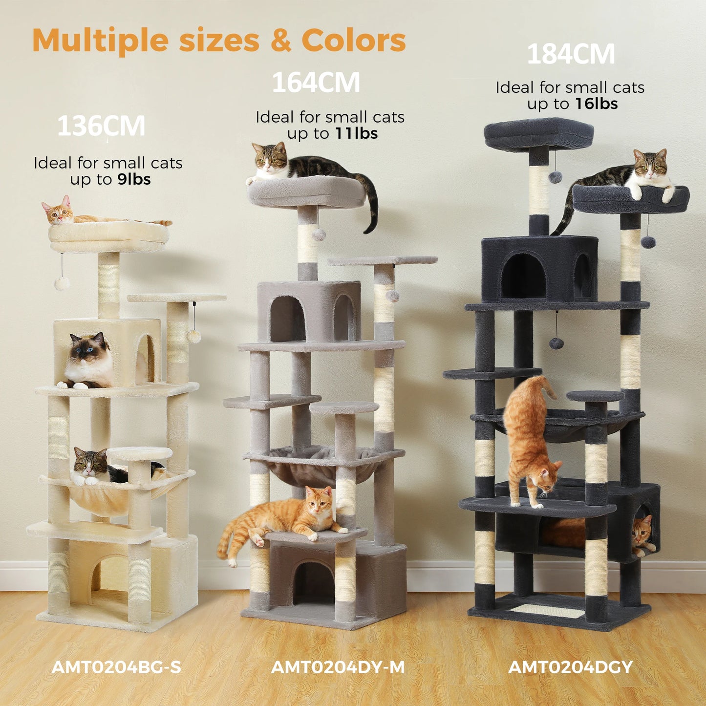 PAWZ Road Five-Tier Cat Tree Tower With Sisal Scratching Posts