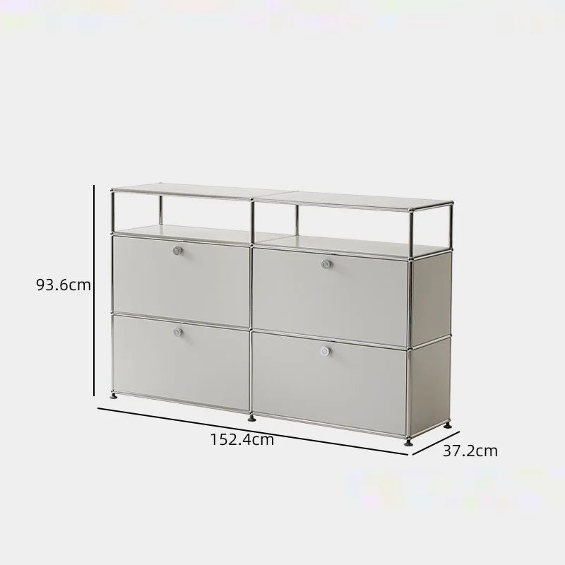 Bigcityfur Tv Stand Corner Cabinet Metal Storage Display Cabinet