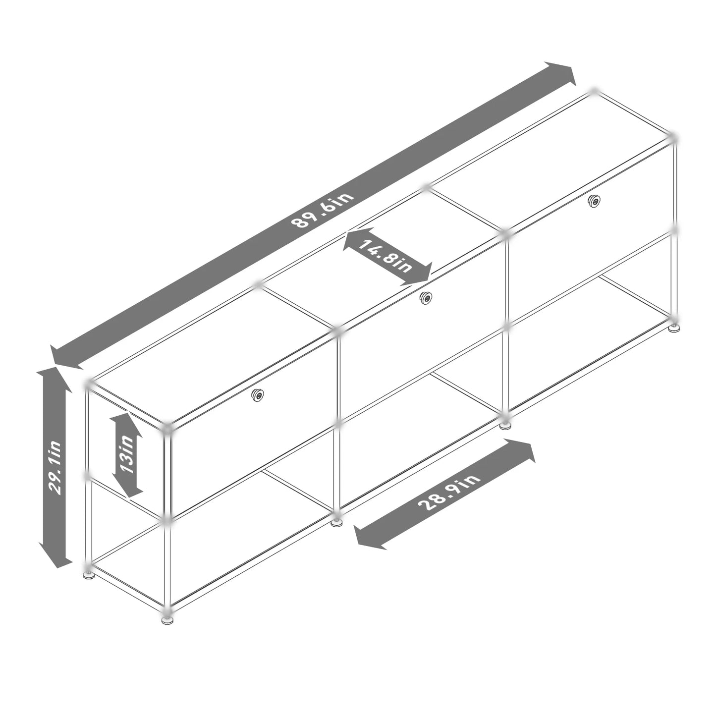 Stainless Steel Storage Cabinet TV Stand For Living Room Office