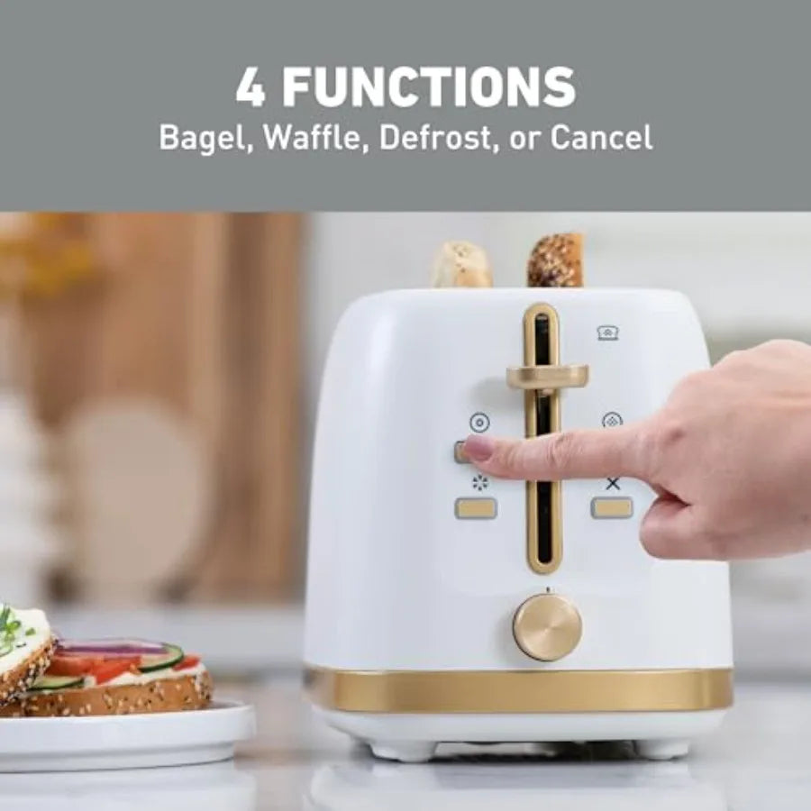 YAO HUI HUANG 4 Slice Toaster With Bagel Waffle Defrost