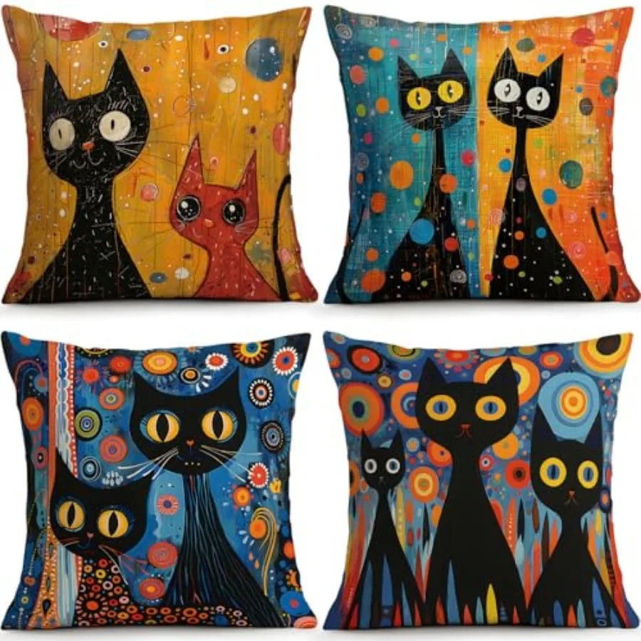 Decorative Throw Pillow Covers Set Of Four For Living Room