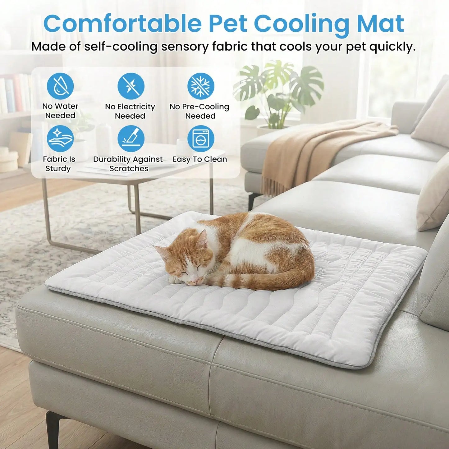 Non-Slip Washable Dog And Cat Cooling Mat Blanket
