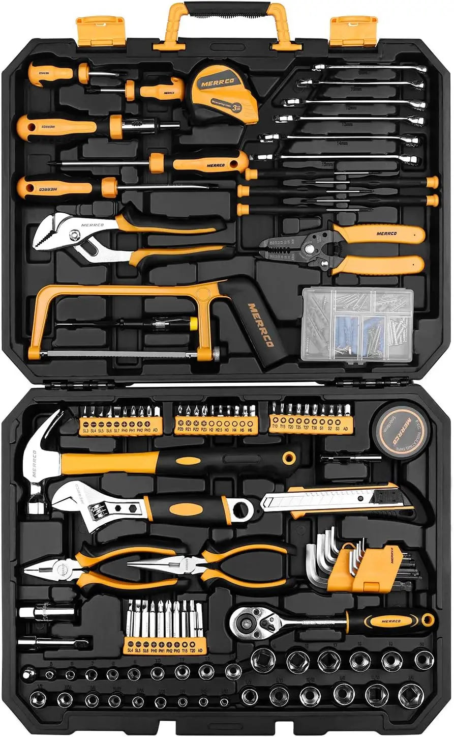 DEKO 198 Piece Home Repair Tool Kit With Household Tools