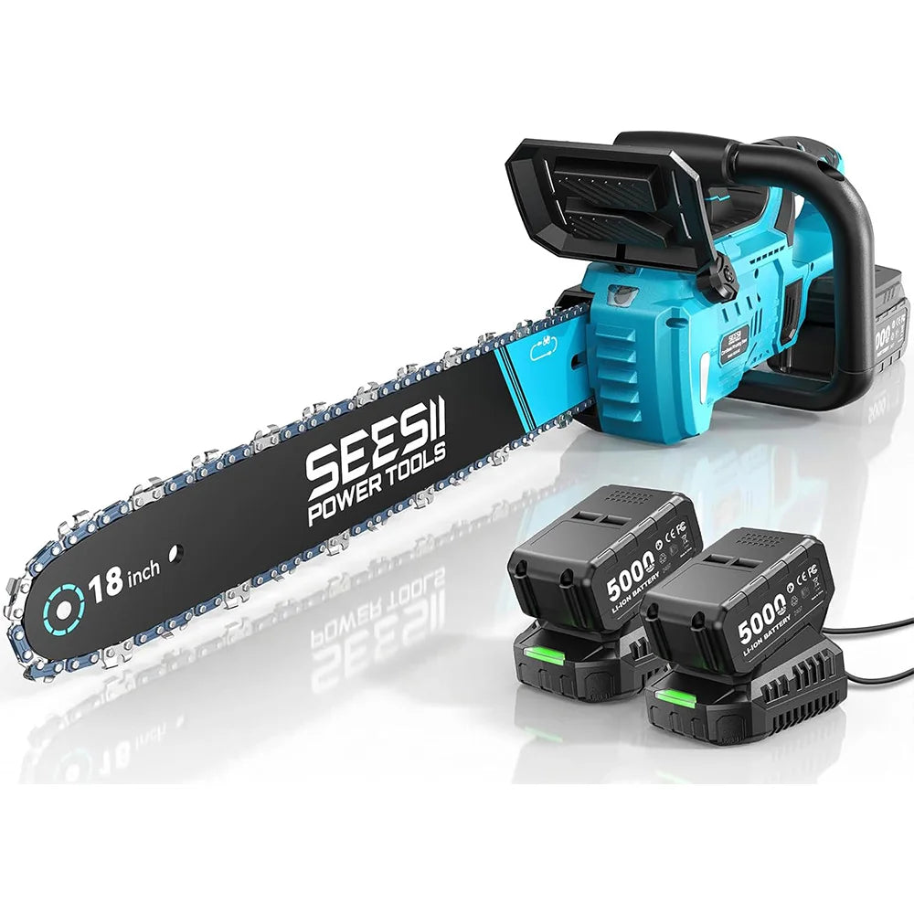 Seesii 40V Brushless Cordless Chainsaw For Garden And Woodworking