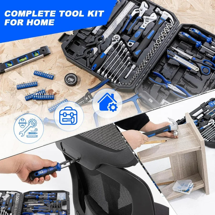 Prostormer 259-Piece General Household Tool Kit With Storage Toolbox