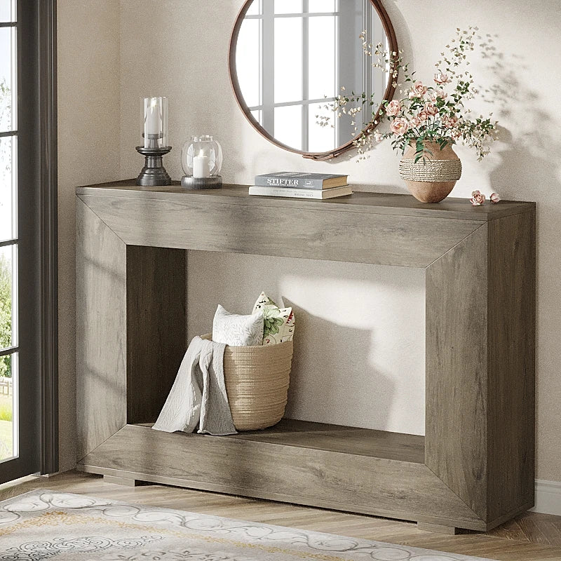 Tribesigns Antique Wooden Farmhouse Console Table With Storage