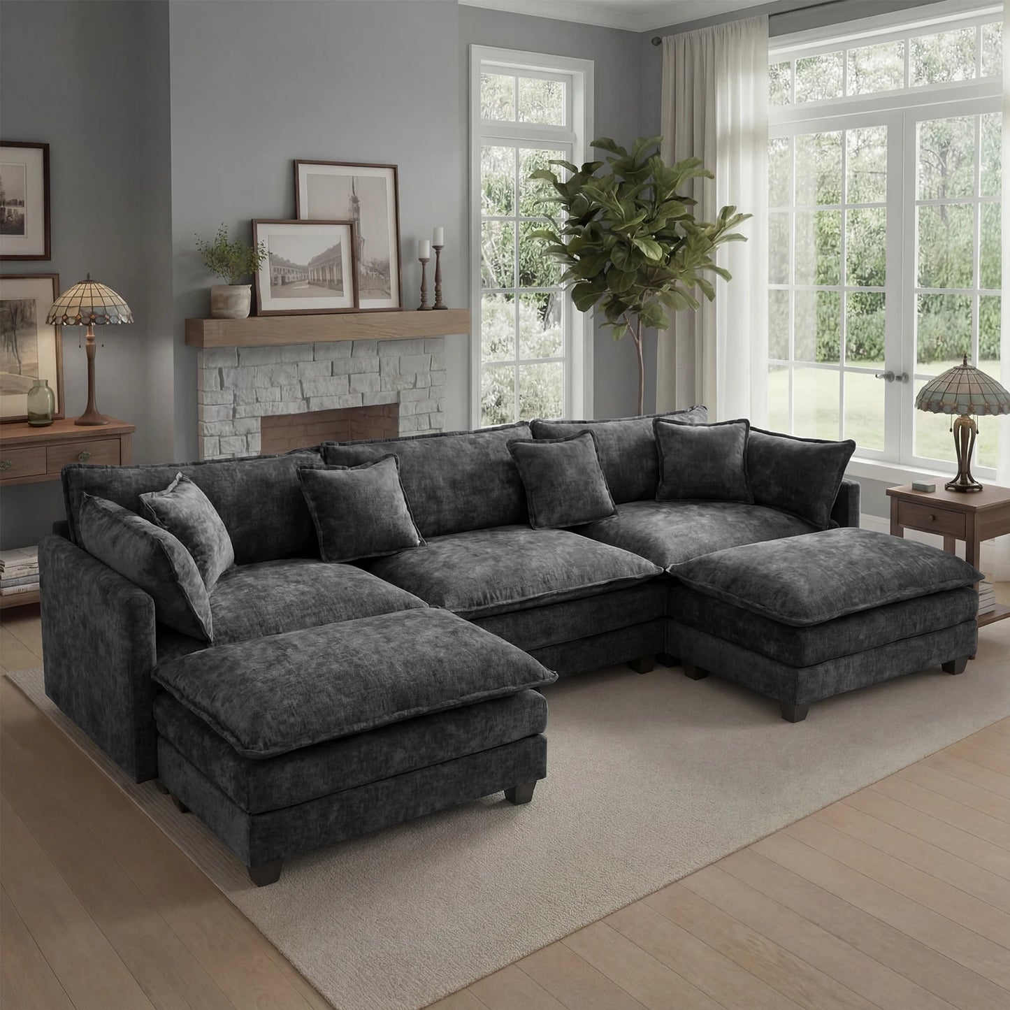 Redlife Premium Modular Sectional Sofa With Ottoman
